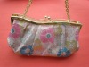 Satin clutch bag