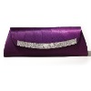 Satin clutch evening bag