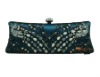 Satin evening bag/Crystal clutch bag