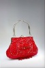 Satin evening bag with bead women's handbag