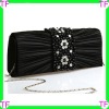 Satin evening bag with beads