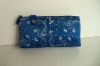 Satin fabric cosmetic bag