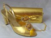 Satin ladies wholesale italian matching shoe and bag