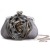 Satin plower evening bag clutch bags crystal bags 042