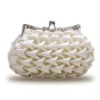 Satin plower evening bag clutch bags crystal bags 042