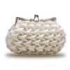 Satin plower evening bag clutch bags crystal bags 042