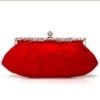 Satin plower evening bag clutch bags crystal bags 042