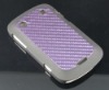 Scrub+PU Leather Skin Hard Back Case For Blackberry Bold 9900/9930 Purple