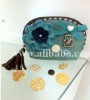 Seablue handmade coin purse, wallets, cosmetic bag