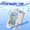 Sealed Waterproof Case for iPhone 4, Diving Depth: 10M