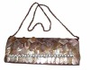 Seashell handbag, ladies' handbag, natural shell handbag, vietnam handbag, mother-of-pearl handbag, embroidered silk handbags.