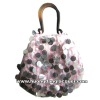 Seashell handbag, ladies' handbag, natural shell handbag, vietnam handbag, mother-of-pearl handbag, embroidered silk handbags.