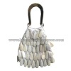 Seashell handbag, ladies' handbag, natural shell handbag, vietnam handbag, mother-of-pearl handbag, embroidered silk handbags.