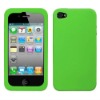 Semi Transparent GREEN Blue Candy Skin Cover (Rubberized) for Apple iPhone 4, 4G, 4S