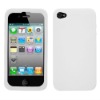 Semi Transparent white Candy Skin Cover (Rubberized) for Apple iPhone 4, 4G, 4S