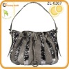 Sequin and mock croc skins hobo bag