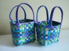 Set of 2 colorful shiny PP woven bag children