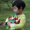 Set of 2 colorful shiny PP woven children bag