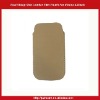 Sheep Skin Leather Slim Pouch For iPhone 4-Khaki