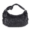 Sheep leather handbag with scaly appearance 100761