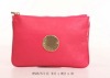 Sheepskin leather ladies fashion clutch bag Cosmetic bag