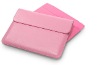 Sherbet Pink full functions -wristrest and  pillow ,  Premium Genuine Leather pouch for Ipad 2