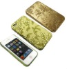 Shine lux back leather case  for iPhone 4G