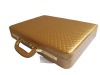 Shining Golden leather suitcase