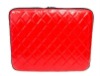 Shinny red color PU laptop sleeve