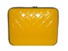 Shinny yellow color PU laptop sleeve