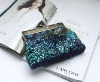 Shiny Sequin Purse Clutch Bag Peacock 063