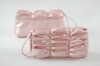 Shiny pink PU leather lady clutch handbag,ruffled pu fashion women handbags,