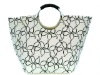 Shopping bag with ring alluminum handles
