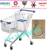 Shopping trolley bag hook