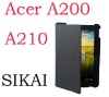 Sikai Acer A210 A200 microfiber case for Acer Iconia Tab A210 A200 case Black