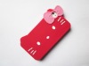 Silicon Hello Kitty face mobile phone case For iPhone4/4S Cell Phone Case