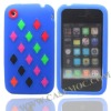 Silicone Case with Detachable Rhombus Beans for iPhone 3GS/ iPhone 3G(Blue)