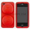 Silicone Cases iBoobies Case and Stand for apple iphone 4 Red color