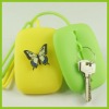 Silicone Key Case with Butterfly Charm (DHJ-022)