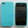 Silicone Skin Case Cover for iPhone 4G /Light Blue