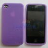 Silicone Skin Case Cover for iPhone 4G /Purple