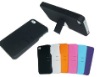 Silicone oil hard stand case  for Apple iPhone 4g