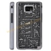 Silver Edge With Ancient Egypt Design Electroplate Hard Case Housing Cover For Samsung Galaxy S2 i9100