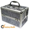 Silver Floral Printing Cosmetic Case