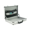 Silver aluminum laptop case