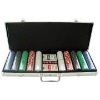 Silver aluminum poker chip case