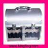 Silver aluminum with acrylic cosmetic case