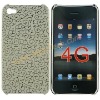 Silvery Court Flower Design Hard Case Cover Plastic Protector For iPhone 4 4S