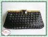 Simple Elegant Black Handmade Woven Satin Bags