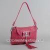 Simple and stylish metal buckle fringed handbag(Rose)